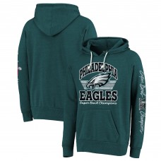 Толстовка Philadelphia Eagles Majestic Threads Super Bowl LIX Champions Sonder Tri-Blend - Midnight Green