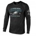 Футболка с длинным рукавом Philadelphia Eagles Majestic Threads Two-Time Super Bowl Champions Sky High Tri-Blend - Black