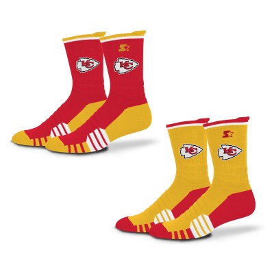 Unisex Kansas City Chiefs Starter Red/Gold Breakaway Crew Sock 2 Pack