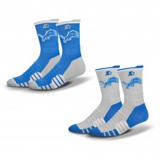 Unisex Detroit Lions Starter Blue/Silver Breakaway Crew Sock 2 Pack
