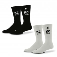 Unisex Kansas City Chiefs Starter Black/White Assist Socks 2 Pack
