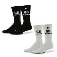 Unisex Green Bay Packers Starter Black/White Assist Socks 2 Pack