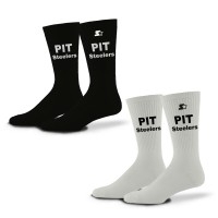 Unisex Pittsburgh Steelers Starter Black/White Assist Socks 2 Pack
