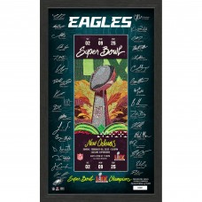 Philadelphia Eagles Highland Mint Super Bowl LIX Champions Signature Ticket Frame
