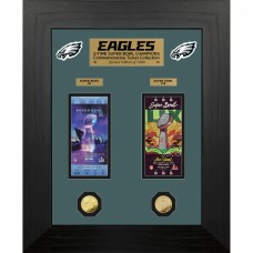 Philadelphia Eagles Highland Mint Two-Time Super Bowl Champions Deluxe 18 x 22 Ticket Collection Gold Coin Photo Mint