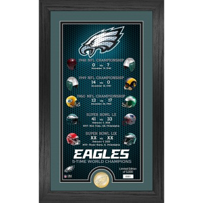 Philadelphia Eagles Highland Mint Two-Time Super Bowl Champions Legacy Bronze Coin Photo Mint