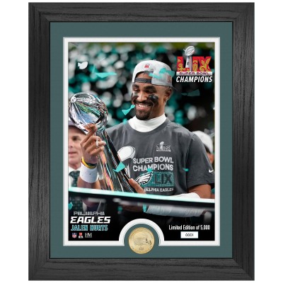 Philadelphia Eagles Highland Mint Super Bowl LIX Champions 13 x 16 Bronze Coin Trophy Photo Mint