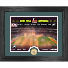 Philadelphia Eagles Highland Mint Super Bowl LIX Champions 12 x 15 Celebration Bronze Coin Photo Mint