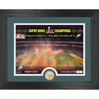 Philadelphia Eagles Highland Mint Super Bowl LIX Champions 12 x 15 Celebration Bronze Coin Photo Mint