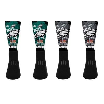 Носки Philadelphia Eagles PRO Compression Unisex Super Bowl LIX Champions Two-Pack Party Blackout