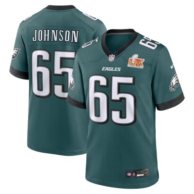 Игровая джерси Lane Johnson Philadelphia Eagles Nike Super Bowl LIX Game Player - Midnight Green