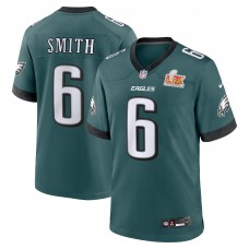 Игровая джерси DeVonta Smith Philadelphia Eagles Nike Super Bowl LIX Game Player - Midnight Green