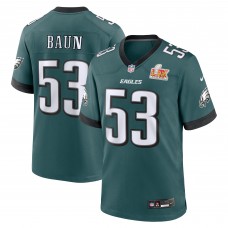 Игровая джерси Zack Baun Philadelphia Eagles Nike Super Bowl LIX Game Player - Midnight Green