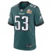 Игровая джерси Zack Baun Philadelphia Eagles Nike Super Bowl LIX Game Player - Midnight Green