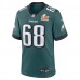 Игровая джерси Jordan Mailata Philadelphia Eagles Nike Super Bowl LIX Game Player - Midnight Green