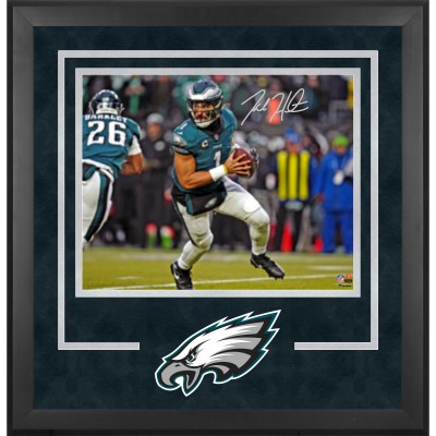 Jalen Hurts Philadelphia Eagles Autographed Fanatics Authentic Super Bowl LIX Champions Deluxe Framed 16 x 20 Photograph