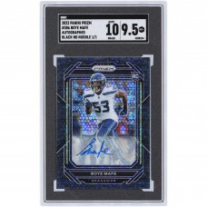 Boye Mafe Seattle Seahawks Autographed 2022 Panini Prizm Black No Huddle Prizm #386 #1/1 SGC Authenticated 9.5/10 Rookie Card