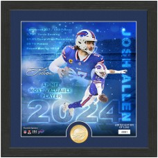 Buffalo Bills Josh Allen Highland Mint 2024 NFL MVP 13 x 13 Bronze Coin Photo Mint