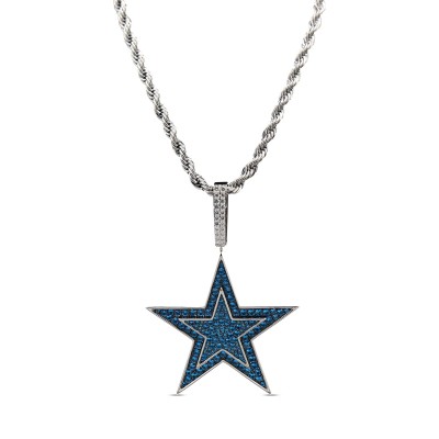 Dallas Cowboys The GLD Shop 14K White Gold Logo Pendant & Rope Chain