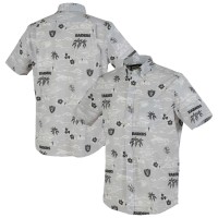 Las Vegas Raiders Reyn Spooner Silver Kekai Performance Button-Down Shirt