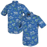 Seattle Seahawks Reyn Spooner Blue Throwback Kekai Performance Button-Down Shirt