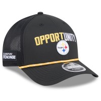 Бейсболка Pittsburgh Steelers New Era Black 2025 Inspire Change 9FORTY M-Crown