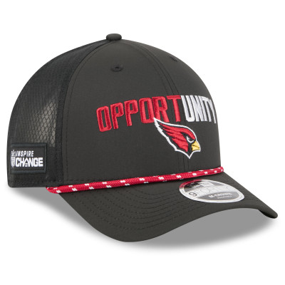 Бейсболка Arizona Cardinals New Era Black 2025 Inspire Change 9FORTY M-Crown