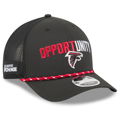 Бейсболка Atlanta Falcons New Era Black 2025 Inspire Change 9FORTY M-Crown