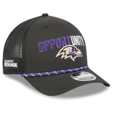 Бейсболка Baltimore Ravens New Era Black 2025 Inspire Change 9FORTY M-Crown