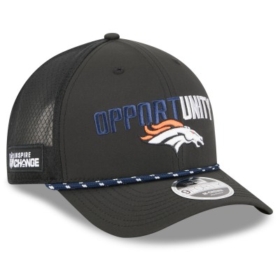 Бейсболка Denver Broncos New Era Black 2025 Inspire Change 9FORTY M-Crown