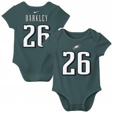 Малышам Philadelphia Eagles Saquon Barkley Nike Midnight Green Player Name & Number Bodysuit