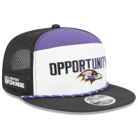Бейсболка Baltimore Ravens New Era White/Black 2025 Inspire Change Split Panel 9FIFTY