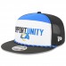 Бейсболка Los Angeles Rams New Era White/Black 2025 Inspire Change Split Panel 9FIFTY Snapback