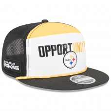 Бейсболка Pittsburgh Steelers New Era White/Black 2025 Inspire Change Split Panel 9FIFTY Snapback Бейсболка Pittsburgh Steelers New Era White/Black 2025 Inspire Change Split Panel 9FIFTY Snapback