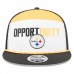 Бейсболка Pittsburgh Steelers New Era White/Black 2025 Inspire Change Split Panel 9FIFTY Snapback