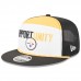 Бейсболка Pittsburgh Steelers New Era White/Black 2025 Inspire Change Split Panel 9FIFTY Snapback