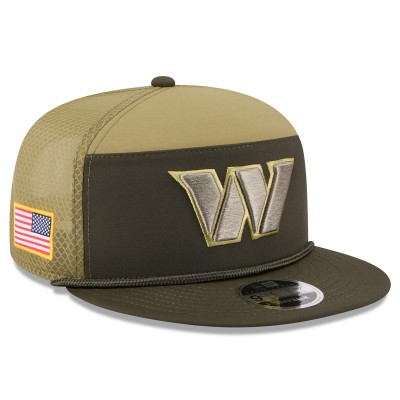 Бейсболка Washington Commanders New Era Dark Green 2025 Salute to Service Split Panel 9FIFTY Snapback