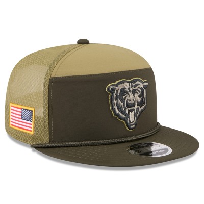 Бейсболка Chicago Bears New Era Dark Green 2025 Salute to Service Split Panel 9FIFTY Snapback