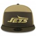 Бейсболка New York Jets New Era Dark Green 2025 Salute to Service Split Panel 9FIFTY Snapback