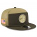 Бейсболка Pittsburgh Steelers New Era Dark Green 2025 Salute to Service Split Panel 9FIFTY Snapback