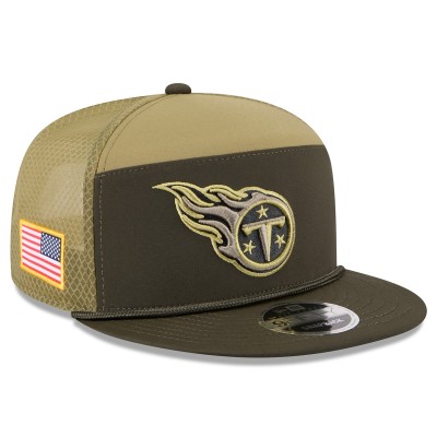 Бейсболка Tennessee Titans New Era Dark Green 2025 Salute to Service Split Panel 9FIFTY Snapback
