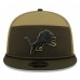 Бейсболка Detroit Lions New Era Dark Green 2025 Salute to Service Split Panel 9FIFTY Snapback
