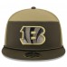 Бейсболка Cincinnati Bengals New Era Dark Green 2025 Salute to Service Split Panel 9FIFTY Snapback