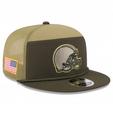 Бейсболка Cleveland Browns New Era Dark Green 2025 Salute to Service Split Panel 9FIFTY Snapback