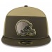 Бейсболка Cleveland Browns New Era Dark Green 2025 Salute to Service Split Panel 9FIFTY Snapback