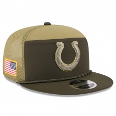 Бейсболка Indianapolis Colts New Era Dark Green 2025 Salute to Service Split Panel 9FIFTY Snapback