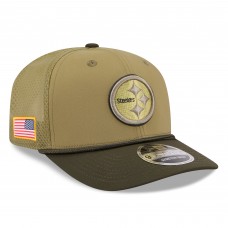 Бейсболка Pittsburgh Steelers New Era Green 2025 Salute to Service 9SEVENTY