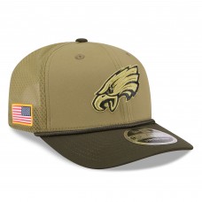 Бейсболка Philadelphia Eagles New Era Green 2025 Salute to Service 9SEVENTY