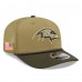 Бейсболка Baltimore Ravens New Era Green 2025 Salute to Service 9SEVENTY