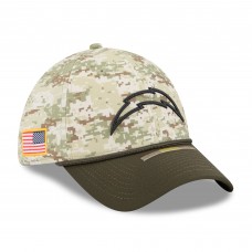 Бейсболка Los Angeles Chargers New Era Camo 2025 Salute to Service 39THIRTY